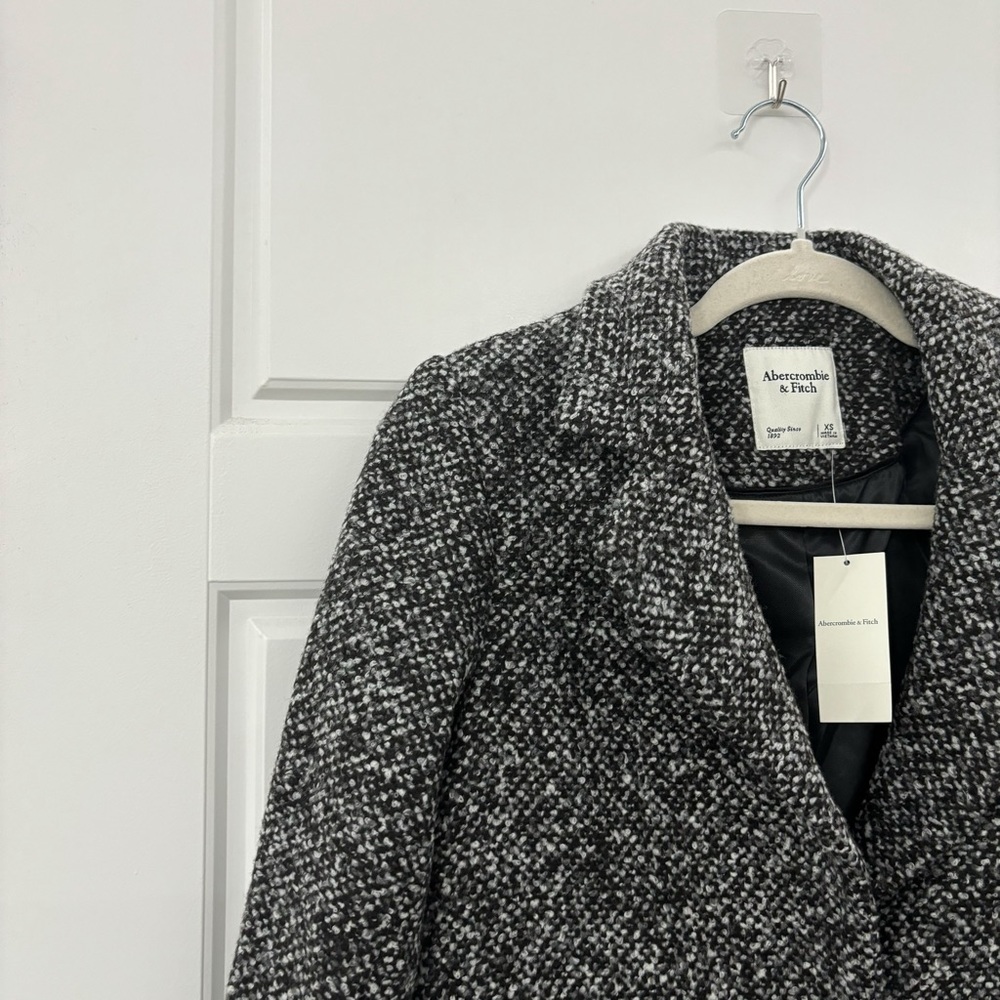 NEW Abercrombie & Fitch Heavyweight Textured Blazer Coat - Picture 7 of 7